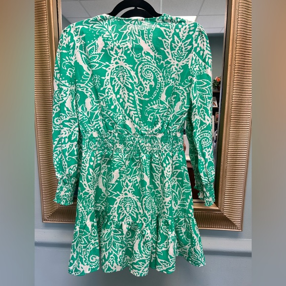 Zara Green and White Mini Dress - Picture 2 of 7
